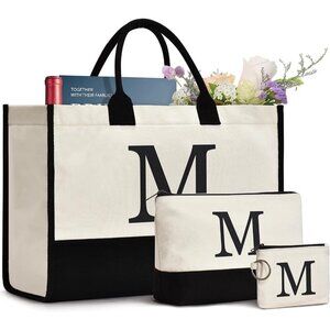 Stylish Customizable Canvas Tote Bag for Moms & Bridesmaids - Spacious and Chic